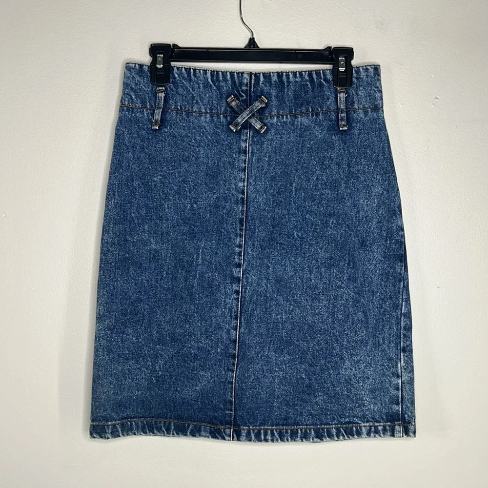 Vintage FRAGILE High Waist Denim Skirt size 7